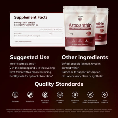 Rovina Astaxanthin 12mg Softgels